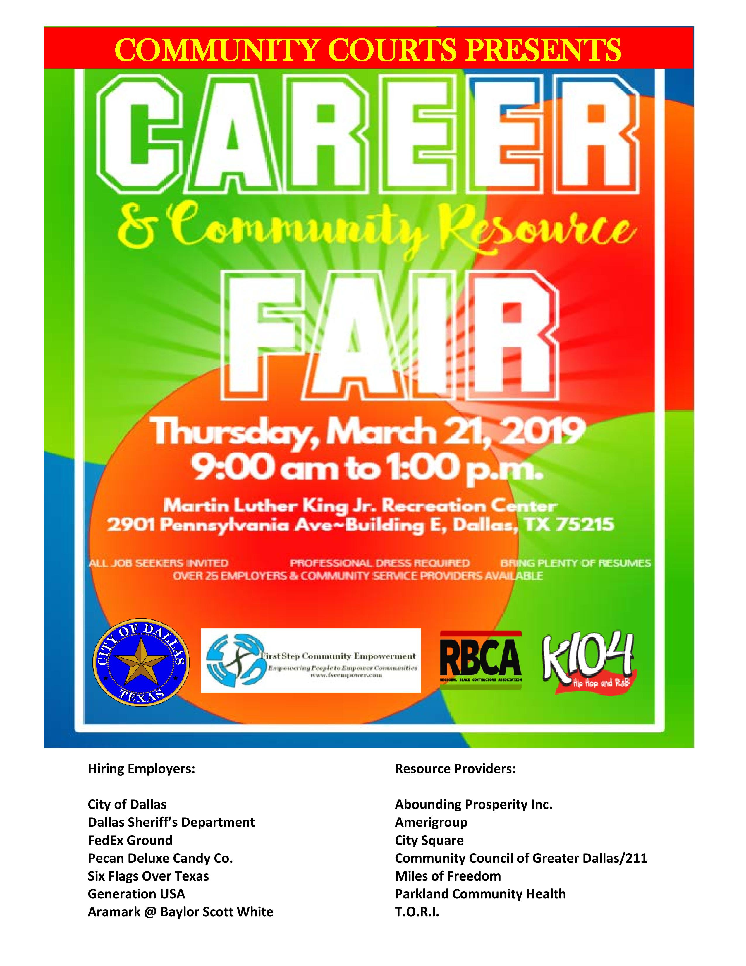 Career & Community Resource Fair @ MLK Recreation Center