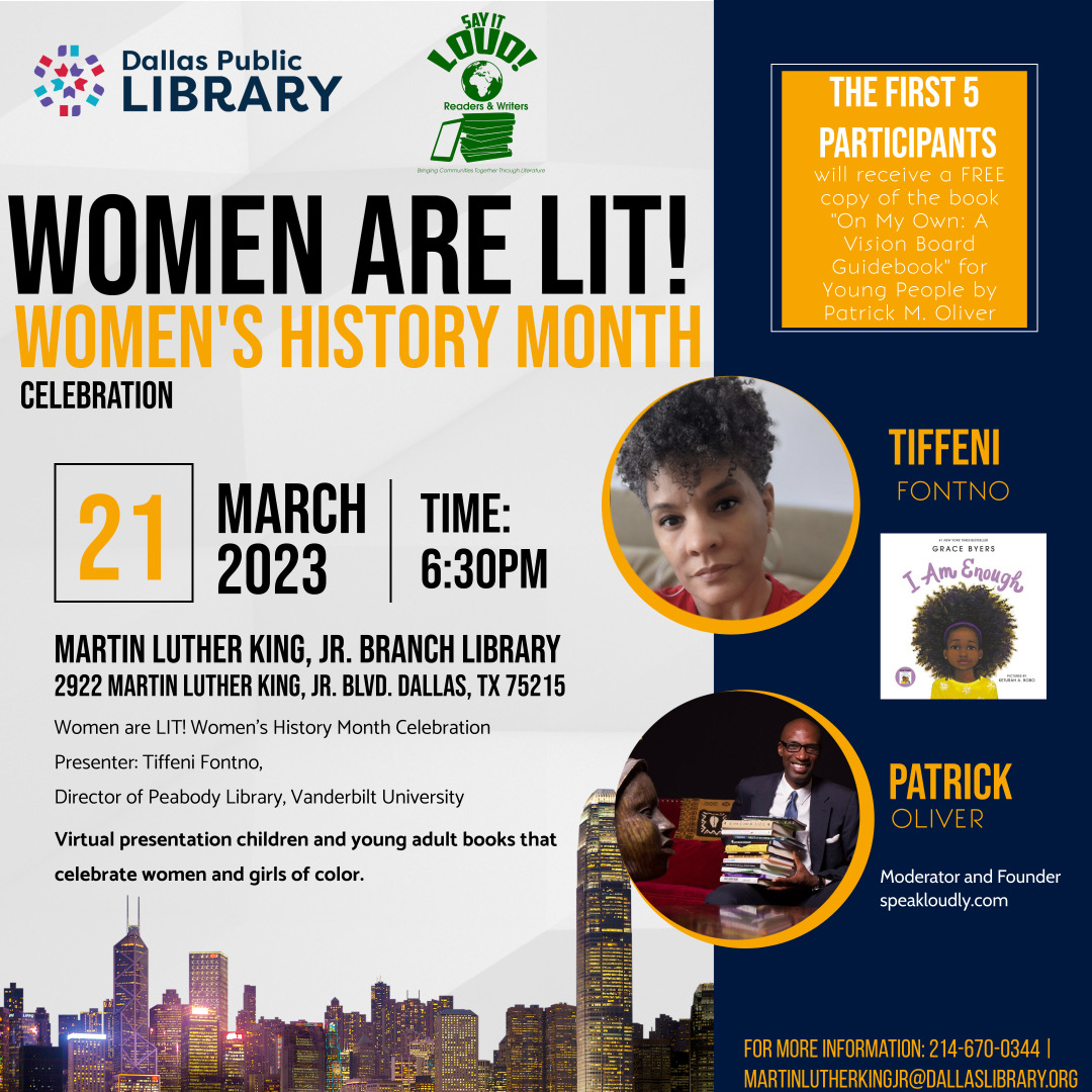 Women are Lit! Women's History Month Celebration @ MLK Branch Library