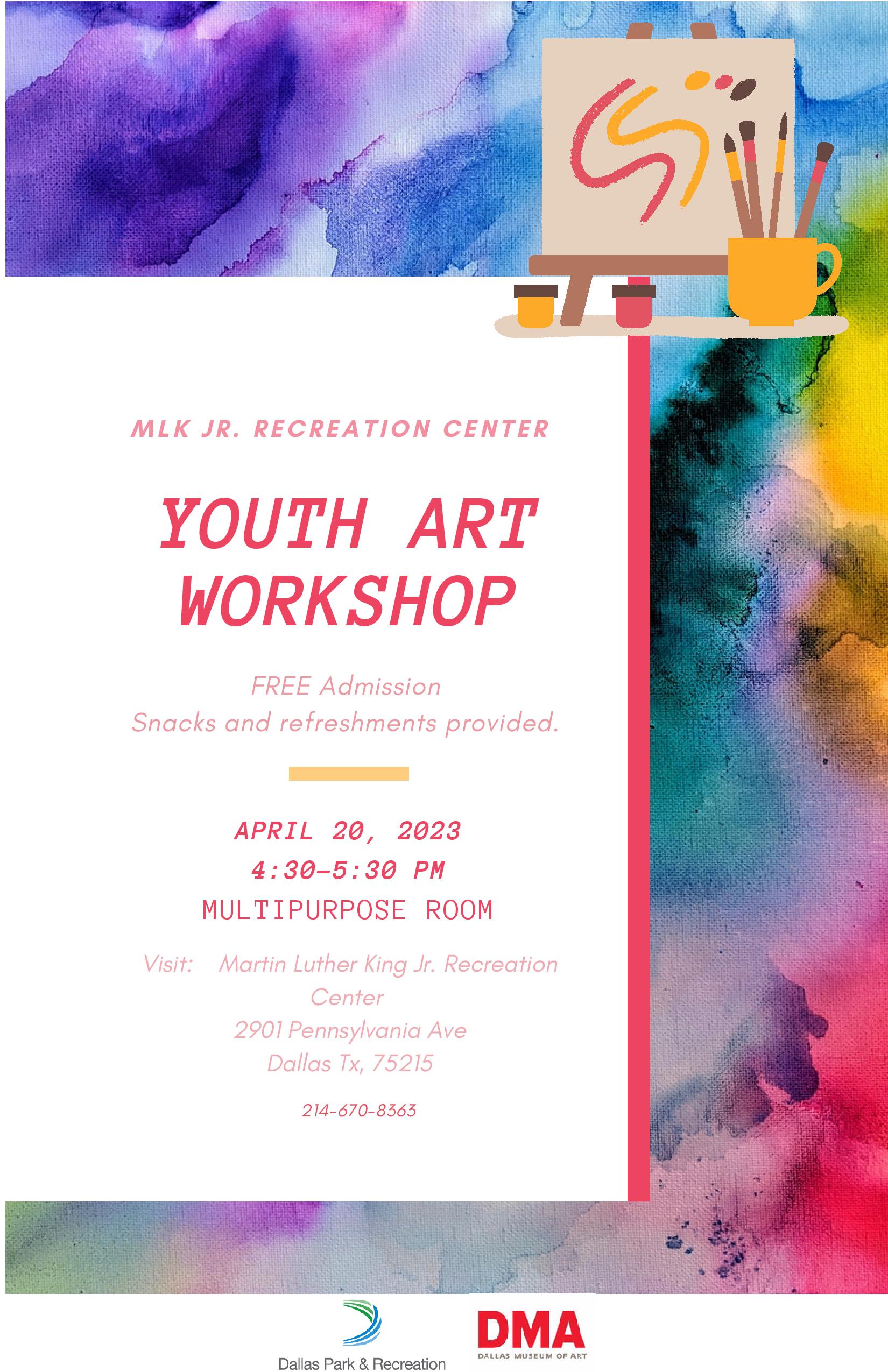 Youth Art Workshop @ MLK, Jr. Recreation Center