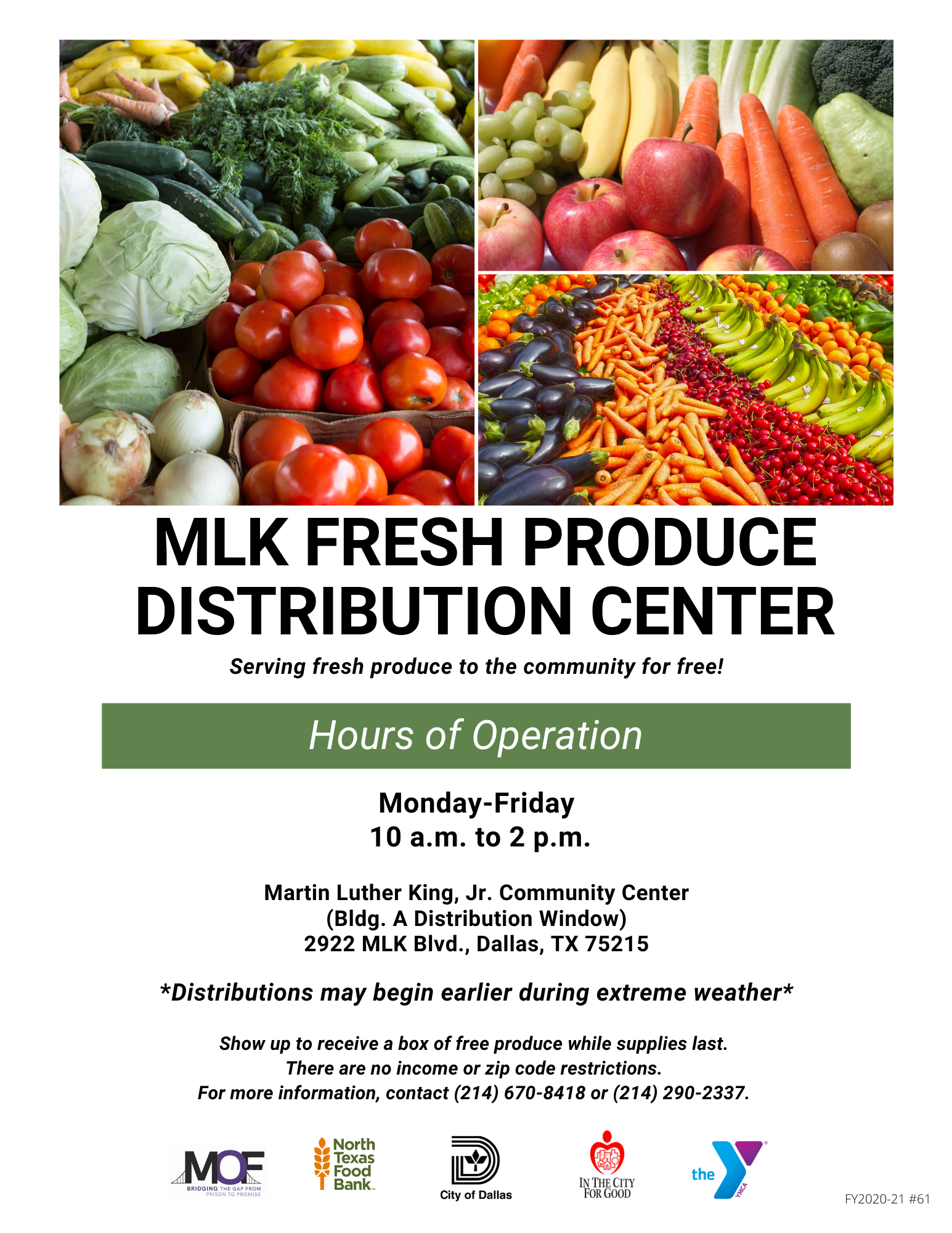 MLK Fresh Produce Distribution @ MLK, Jr. Community Center