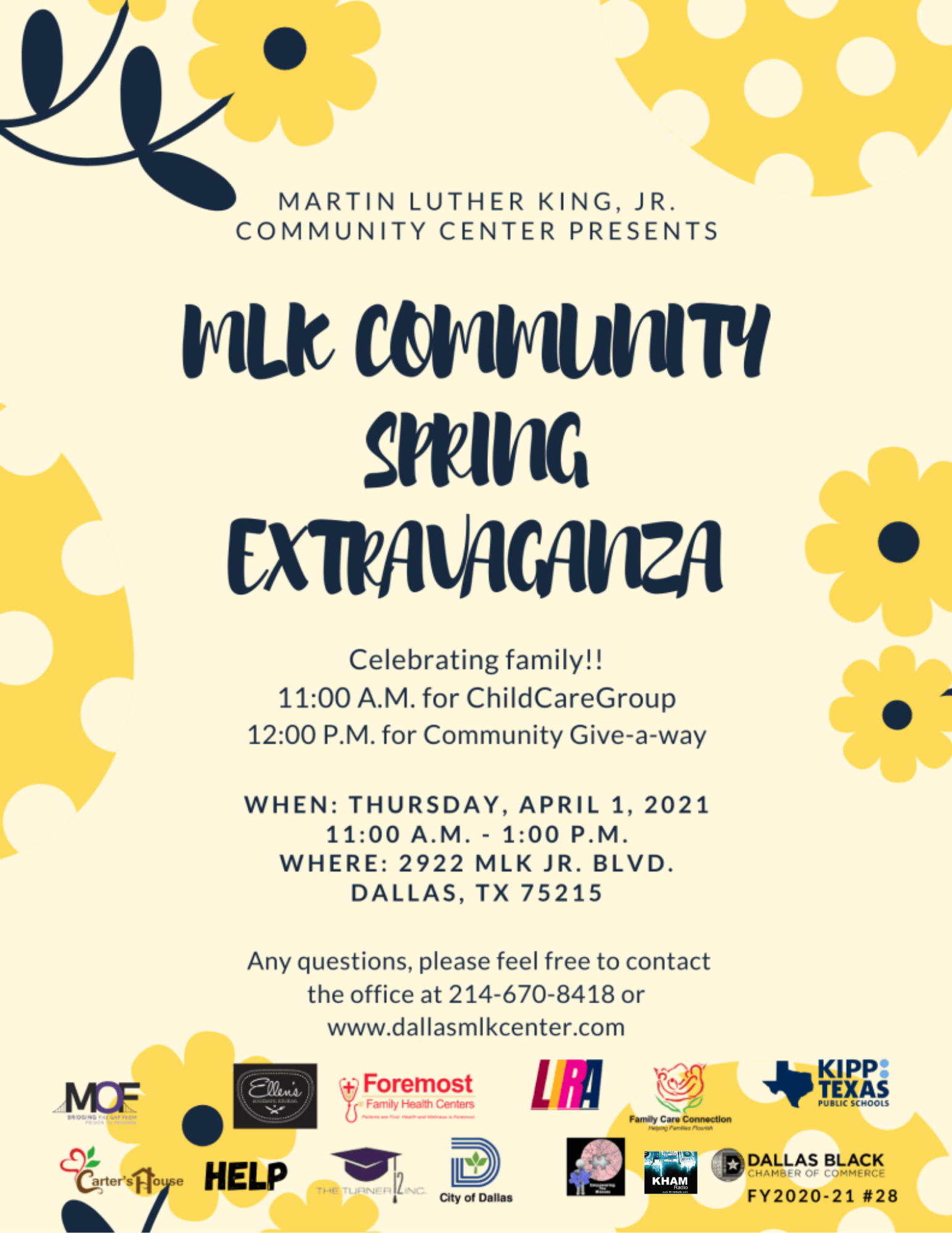 2021 MLK Community Spring Extravaganza Flyer | The Martin Luther King ...