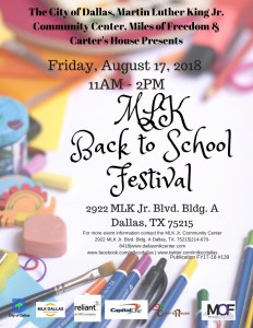 MLK Back to School Festival | The Martin Luther King, Jr. Community Center
