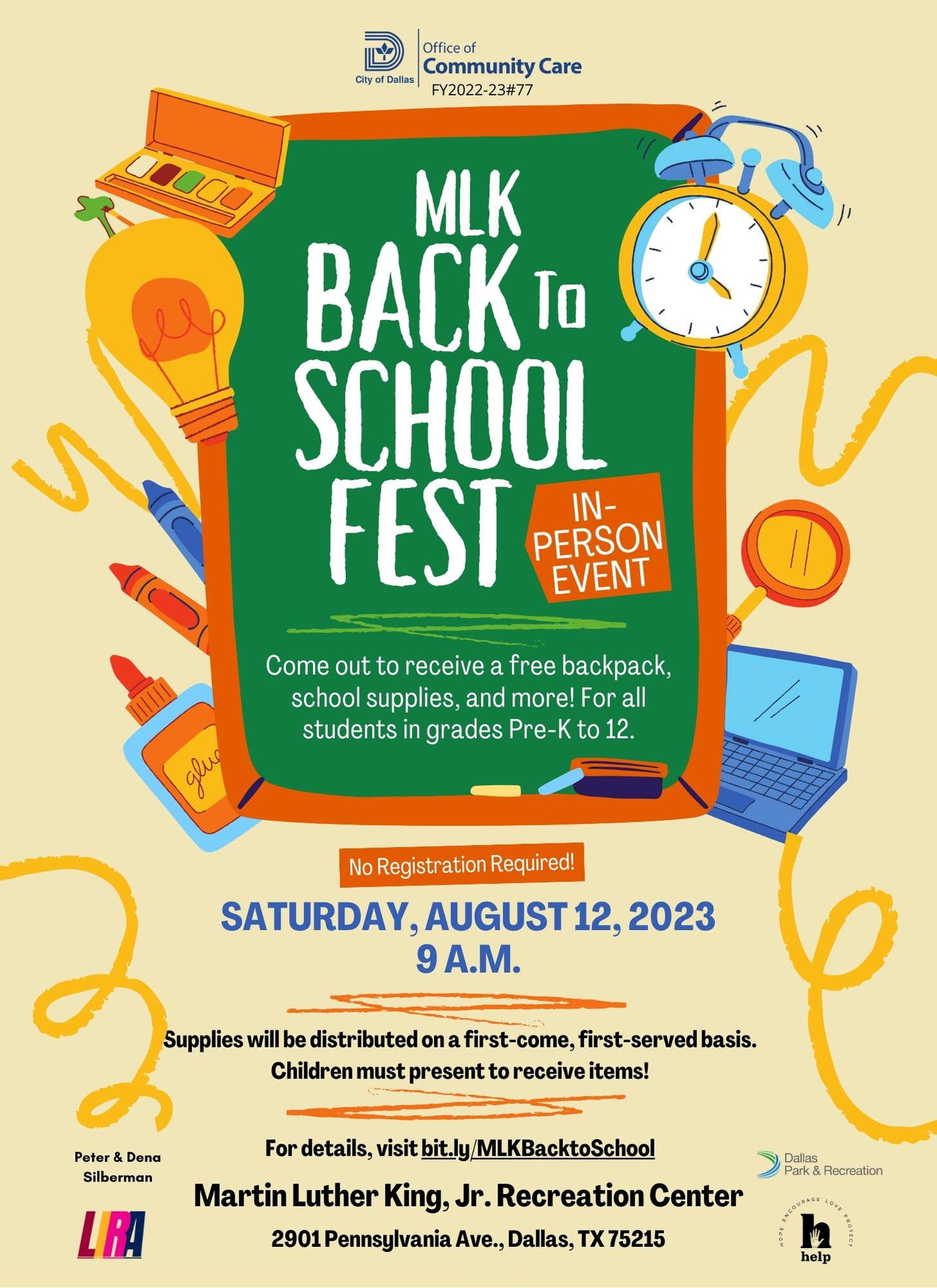 2023 MLK Back to School Festival (ENG Flyer) | The Martin Luther King ...