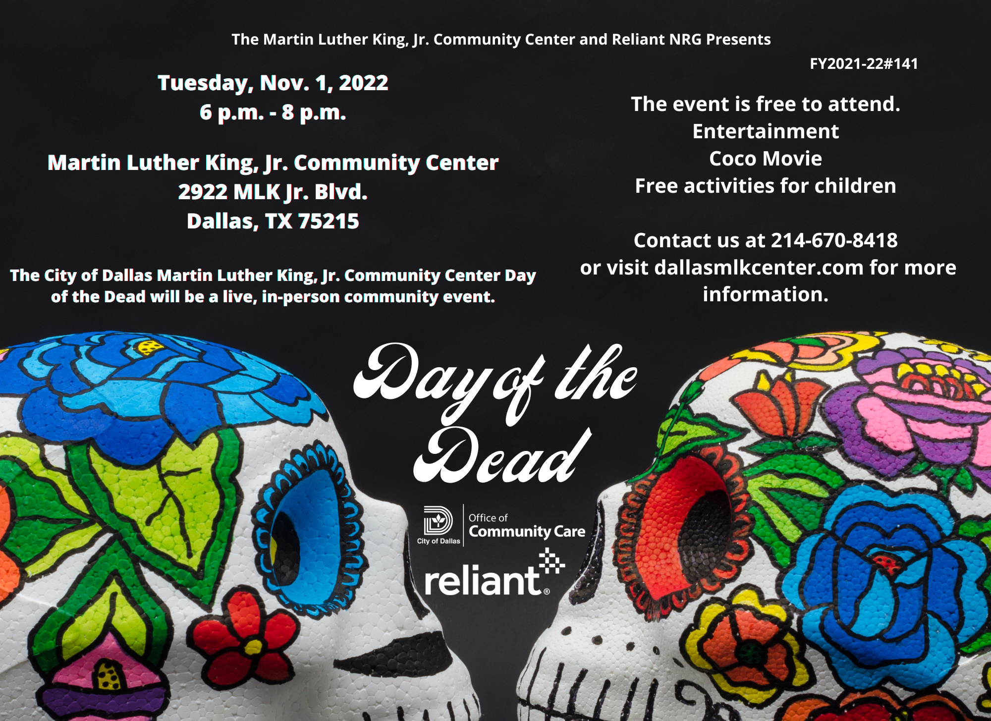 2022 MLK Day of the Dead Flyer | The Martin Luther King, Jr. Community ...