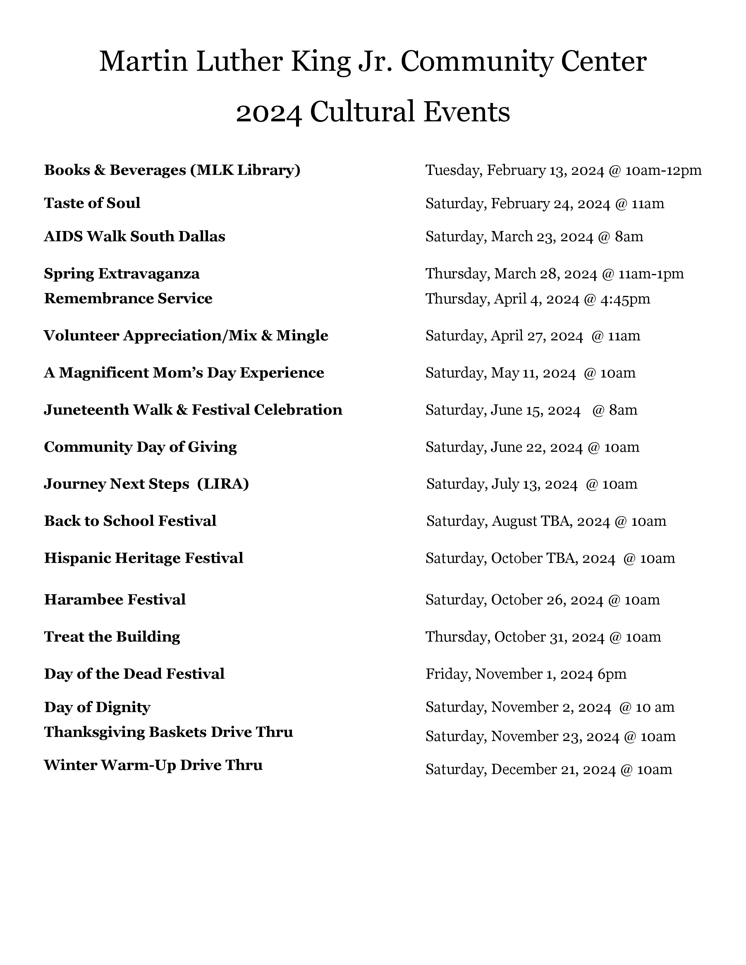 2024 MLK Community Cultural Events-page-001 | The Martin Luther King ...