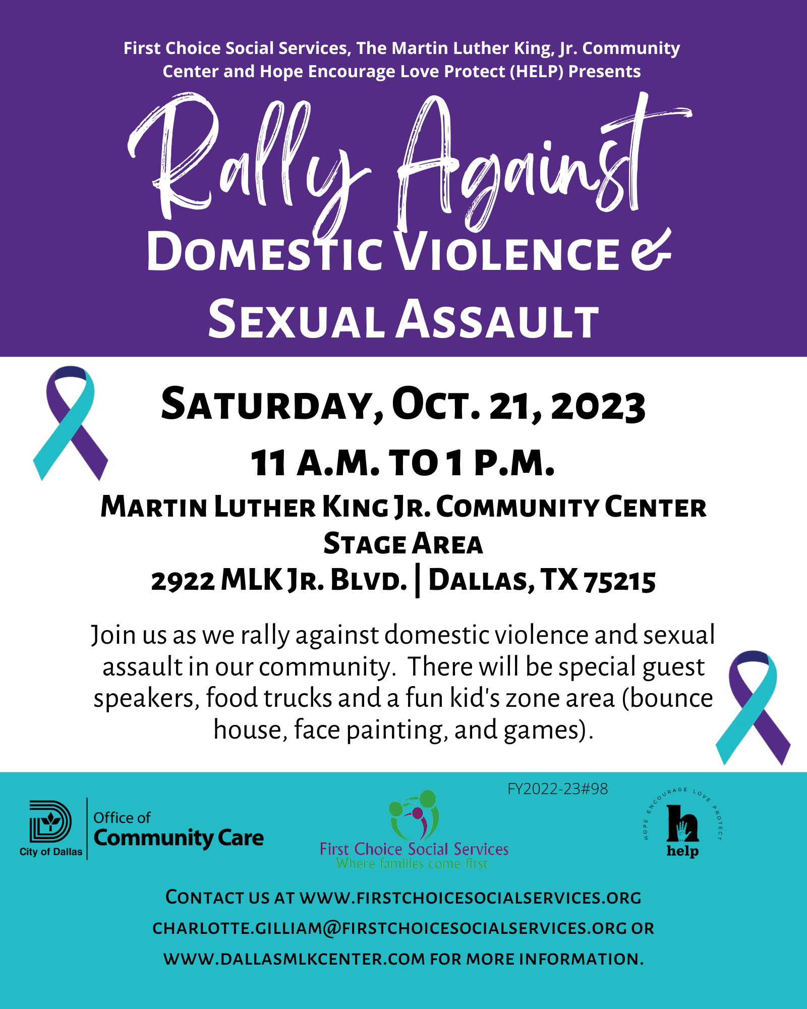 Rally Against Domestic Violence & Sexual Assault | The Martin Luther ...